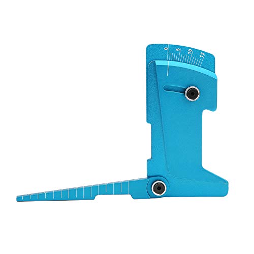 Luqeeg Lineal Shunting Tool, Einstellbares Messwerkzeug mit Aluminiumlegierung, Langlebiger und Langfristiger Gebrauch, Einfacher Betrieb für 1/8 1/10 RC -Automodell, Offroad Auto (BLUE) von Luqeeg