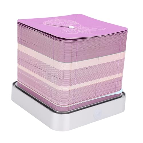 Luqeeg Rosenstrauß 3D Notizblock mit Licht Kalender 2026, Papierschnitzerei Sauberes Entfernen 3D Kunst Notizblock Skulptur für Schreibtisch Dekoration, Geburtstagsgeschenk Büros (PURPLE) von Luqeeg
