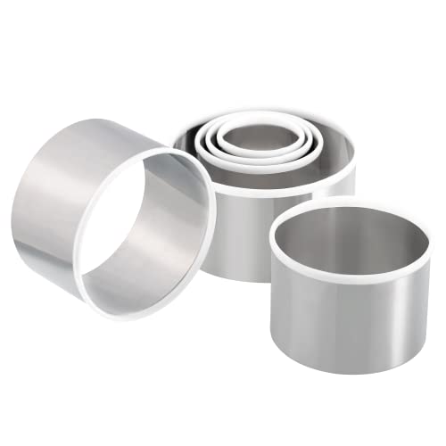 Lurch 10560 Ausstechringe-Set Edelstahl 6teilig zum Ausstechen, Drapieren & Portionieren von Lurch