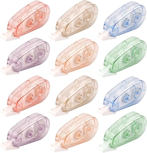 Lureshine 12 Stück Korrekturbänder Set Korrekturroller Korrekturmaus Mini Pocket Mouse Correction Tape für Kinder Schüler Büro von Lureshine