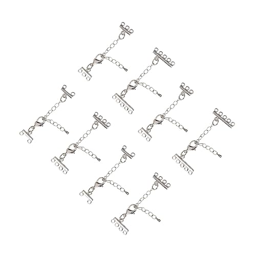 1 Satz Teiliges Verstellbare Armbandverlängerungsketten Mit Karabinerhaken Diy Schmuckzubehör Für Armbänder Und Ohrringe Leicht Zu Installieren Rostbeständig Und Praktisch 8 Stück von Lurrose