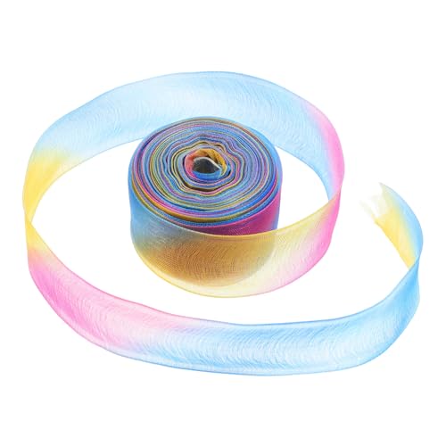 2 Stück Gradient Chiffonband Transparentes Dekoratives Geschenkband für Hochzeiten Geburtstagsfeiern Diy Projekte und Festliche Dekorationen Yards von Lurrose