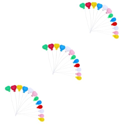 3 Sätze Mini Ballons Für Tortendekoration Miniaturen Als Deko Für Puppenhäuser Und Mikro Landschaften Foto Requisiten Und Party Accessoires 12 Stück * 3 von Lurrose