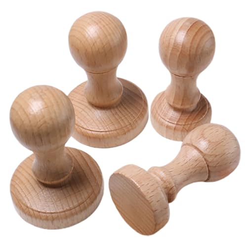 4 Stück Teiliges Holzstempelgriffe Ergonomische Diy Stempelhalter für Kreative Projekte Langlebig Einfach zu Montieren für Lehrer und Bastler von Lurrose