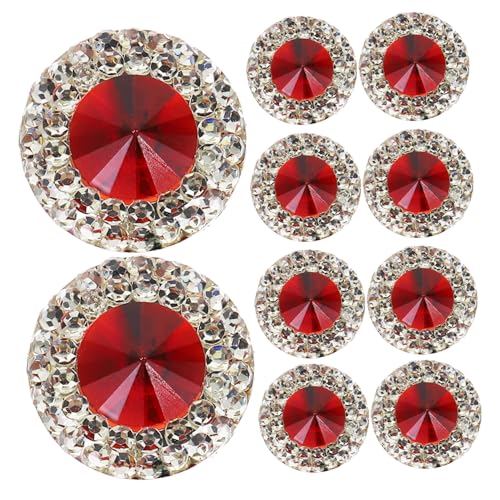 40 Stück Diy Bastelset für Funkelnde Rote Strasssteine Resin Flachrücken Edelsteine für Schmuckherstellung Haarnadeln und Bekleidungsdekoration von Lurrose