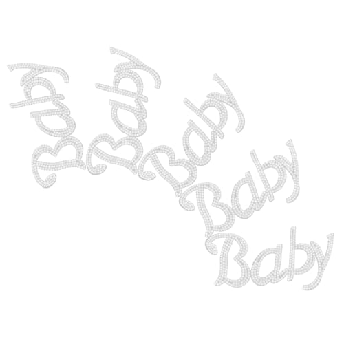 5 Stück Strass-alphabet-aufkleber: Glitzernde Buchstaben-applikation Zum Aufbügeln Für Stoff – Selbstklebende Baby-buchstaben-patches Für Schuhe, Mützen Und Taschen von Lurrose