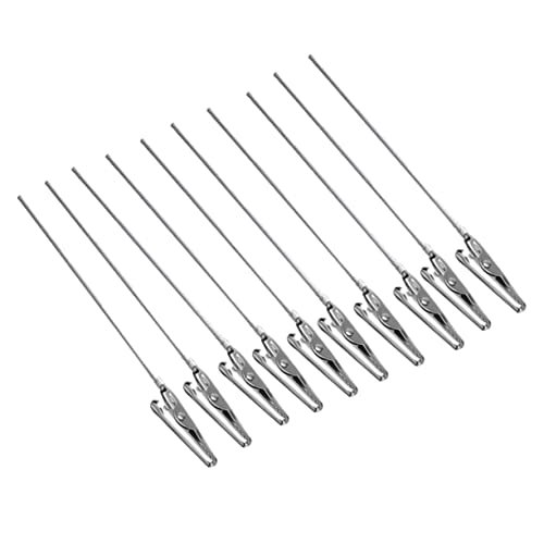 50Stücke Pack Metall Krokodilklemmen mit Langen Enden Langlebige Clips für DIY Foto und Memo Halter für Hochzeiten und Geburtstagsfeiern Silberfarben von Lurrose