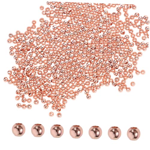 600 Stück Runde Spacer Perlen für Armbänder Diy Schmuckherstellung Metallische Große Löcher Vielseitige Bastelmaterialien von Lurrose