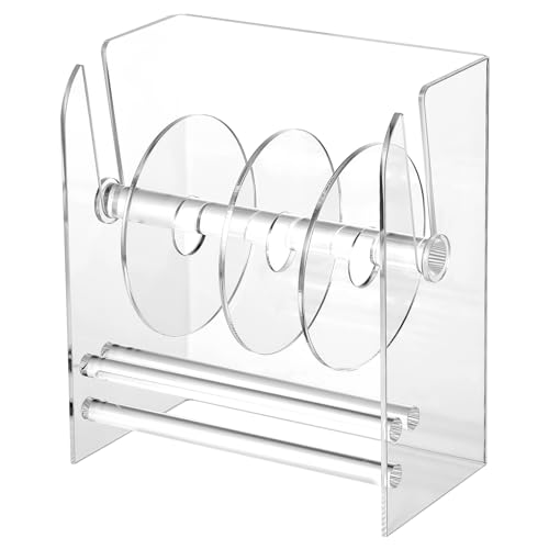 Einstellbarer Etikettenverteiler aus Acryl Kompakter Stickerrollenhalter für Büro und Zuhause und Präzise für Effizientes Etikettieren von Lurrose