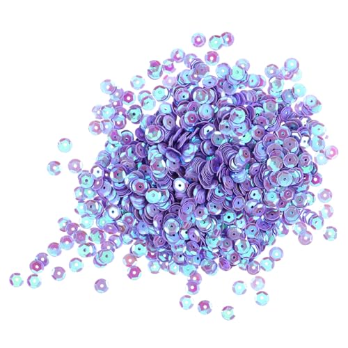Lurrose 1 Dekorationsmaterialien mit Pailletten klobiger Glitzer Pailletten zum Basteln Hotfix Pailletten-Bastelarbeiten Stickerei Pailletten für Heimwerker DIY Pailletten Acryl Violet von Lurrose