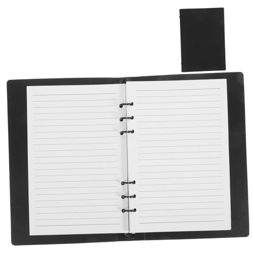 Lurrose 1 Loseblatt-Notizbuch Spiralblock leer leeres spiralblock Mehrzweck-Notizblock Tasche Notizbuch Abdeckung Notizblock mit Bürospule Zeitschriftenhefte PU-Notizbuch Papier Weiß von Lurrose