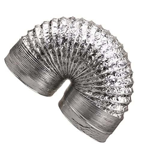 Lurrose 1 PC Aluminiumfolie Luftkanal Innenheizung Verlängern Entlüftungsschlauch Kanäle Küche Kanalschlauch Trockner Entlüftungsrohr Einlass Klimaanlage Kanal Isolierung Belüftung von Lurrose