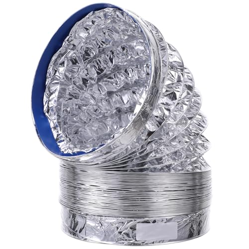 Lurrose 1 PC Hochtemperaturbeständiges Luftrohr Flexibler Kanal Aluminium Luftkanal Entlüftungsöffnungen Mikrowellen Entlüftungskanal Aluminiumschlauch Lüftungskanalrohr Flexkanal von Lurrose