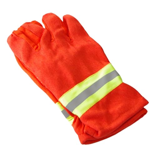 Lurrose 1 Paar Flammhemmende Hitzebeständige Handschuhe Arbeiten Im Freien Thermal- Schnittfeste Handschuhe Hitze Handschuhe Feuerwehrmann Reflektierend Schwarz Mechaniker Baumwollgarn von Lurrose