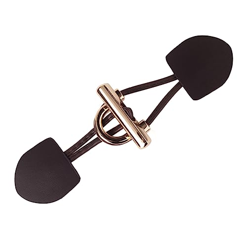 Lurrose 1 Paar Lederschnalle aus Horn aus Metall, Umhang, schwarze Knöpfe, Haken- und Augenverschluss, Mantelknöpfe, Windbreaker, Knopf, Leder Lurrose 1 Paar Lederschnalle aus Horn aus Metall, Umhang, schwarze Knöpfe, Haken- und Augenverschluss, Mantelknöpfe, Windbreaker, Knopf, Leder von Lurrose