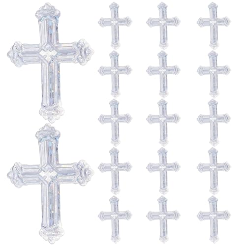 Lurrose 1 Packung Kreuz Tischkonfetti Glitzer Kreuz Konfetti Tisch Streudeko Für Religiöse Kommunion Taufe Geburtstag Hochzeit Party Silber von Lurrose