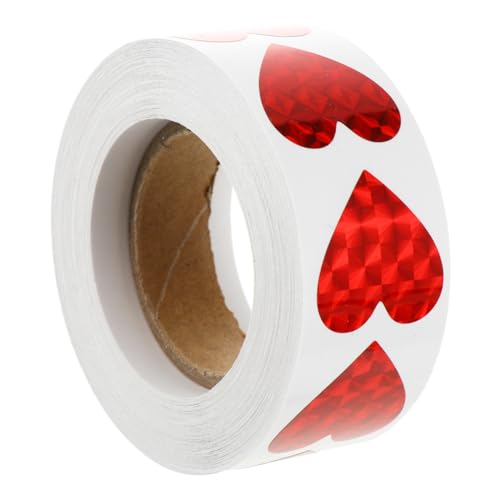 Lurrose 1 Rolle Aufkleber aus Selbstklebendem Material für Geschenkverpackungen pro Glänzende Dekoration für Hochzeiten Valentinstag und Andere Anlässe von Lurrose