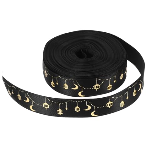 Lurrose 1 Rolle Bogenband Party-verschönerungsband Kranzband Blumenstrauß-wickelband Geschenkband Zum Geburtstag Haarschleifen Band Festliches Band Dekoratives Wickelband Polyester Black von Lurrose