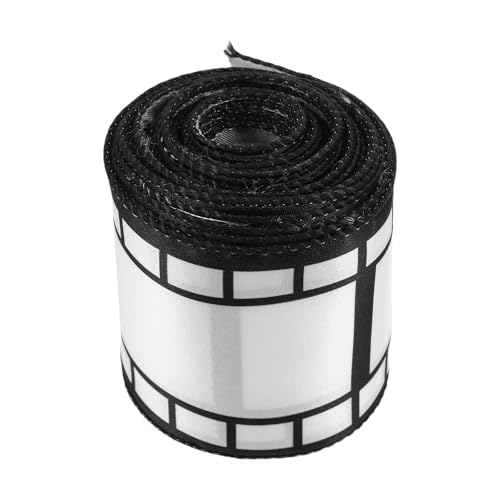 Lurrose 1 Rolle Filmstreifenbänder, schwarz-weißes Filmstreifen-Dekorationsmaterial, Partyzubehör, 10 Yard Filmrollenband für Partydekorationen Lurrose 1 Rolle Filmstreifenbänder, schwarz-weißes Filmstreifen-Dekorationsmaterial, Partyzubehör, 10 Yard Filmrollenband für Partydekorationen von Lurrose