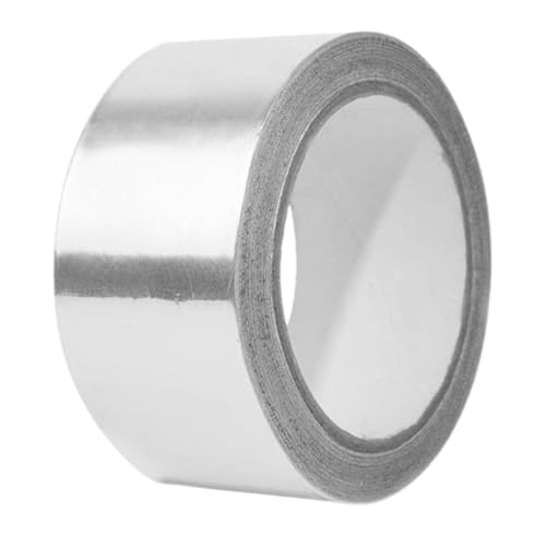 Lurrose 1 Rolle Folienband Isoliert Hochtemperaturband Klebrig Fenster Gewebereparaturband Leitfähig Wickeln Metallband Für Rohrleitungen Klebeband Aus Metall Silver Aluminiumfolie von Lurrose