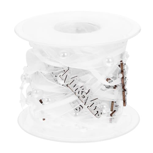 Lurrose 1 Rolle Hochzeitsdekorationsband Schleife Fälschung dekorativ Paare farbig the wedding party hochzeitsideen geschenkeband geschenkband DIY Hintergrundbänder Polyester Silver von Lurrose