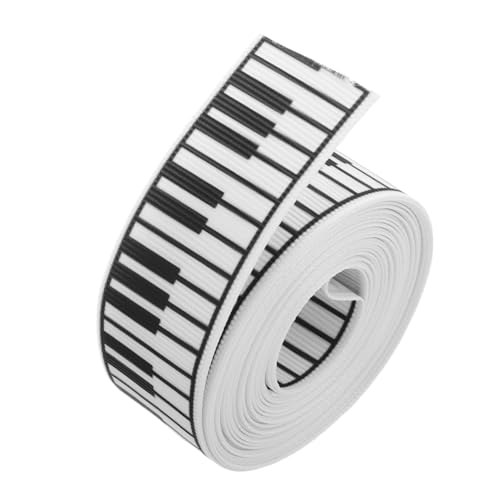Lurrose 1 Rolle Klavierband Verpackungsband Musikband Bänder Zum Basteln Musiknotenband Blumensträuße Als Geschenkband Hochzeitseinladungsband Straußbänder Band Umwickeln Polyester von Lurrose