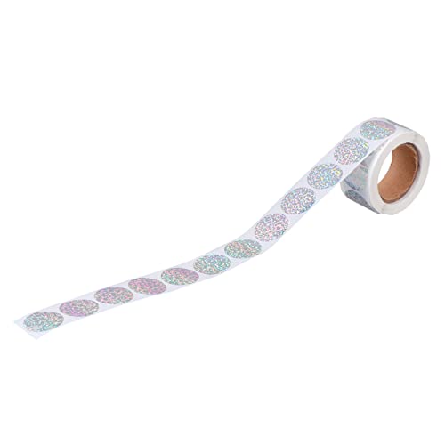 Lurrose 1 Rolle Kreative Selbstklebende Aufkleber aus Glänzendem Laserpapier für Scrapbooking und Partydekoration Runde Etiketten für Einladungen Tüten und von Lurrose