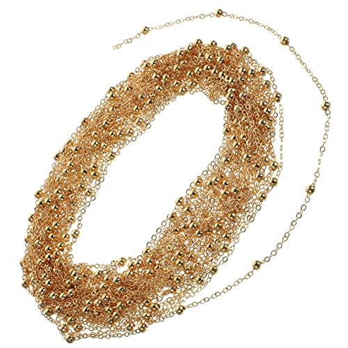Lurrose 1 Rolle Kugelkette Verschluss Edelsteinketten Charms Zur Schmuckherstellung Ringe Perlen Zur Schmuckherstellung Anhänger Trendige Halsketten Ketten Crimp Spinner von Lurrose