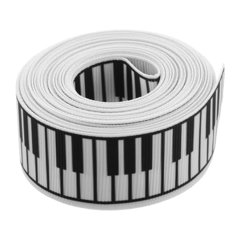 Lurrose 1 Rolle Musiknotenband für Geschenkverpackung und Bastelprojekte Schwarz Weißes Klavierband mit Gedruckten Mustern für Partys Dekorationen und Präsentationen Lurrose 1 Rolle Musiknotenband für Geschenkverpackung und Bastelprojekte Schwarz Weißes Klavierband mit Gedruckten Mustern für Partys Dekorationen und Präsentationen von Lurrose