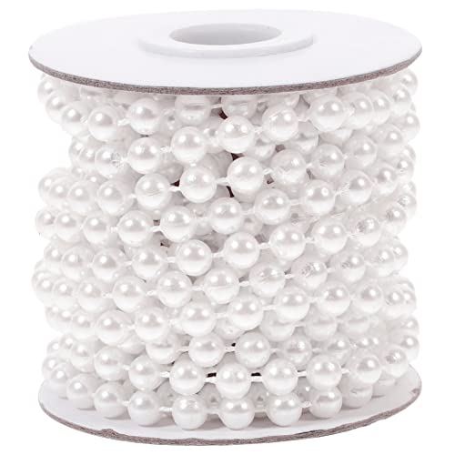 Lurrose 1 Rolle Perlenkette Künstliche Perlenstränge für Diy Schmuck Zubehör für Armbänder und Hochzeitsdekoration Langlebig und Wiederverwendbar Bastelprojekte von Lurrose