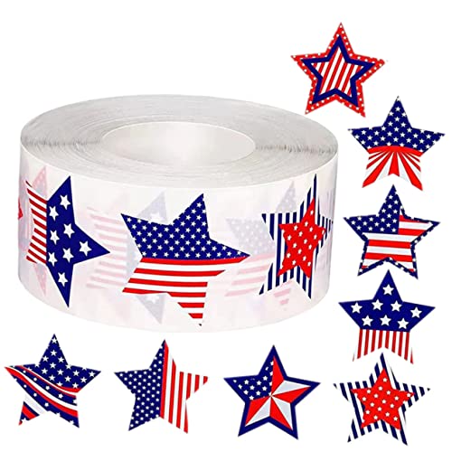 Lurrose 1 Rolle aufkleber zum unabhängigkeitstag party partygeschenke USA Fest Aufkleber Wachssiegelwärmer Etikett Aufkleber Geschenkaufkleber Kupferplattenaufkleber von Lurrose