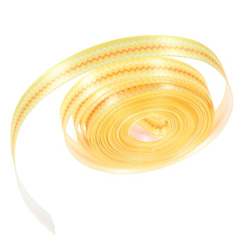 Lurrose 1 Rolle verpackung Band easter hubrig ostern basteln für ostern für ostern weißes Band Party Schleife Frühlings-Osterband Geschenkband zu Ostern Polyester Yellow von Lurrose
