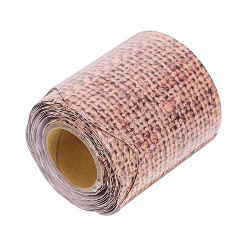 Lurrose 1 Rolle verschleißfester Randbesatz bastelbedarf bürodekoration Wanddekoration Schließfach Dekoration Planke Randleiste für Pinnwand Pinnwand- Bordumrandung Papier Light Brown von Lurrose