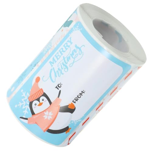 Lurrose 1 Rollenbox Weihnachtsdekorationsaufkleber personalisierte sticker personalisierte aufkleber scrabook Weihnachten Aufkleber für Weihnachtsumschläge hochzeitsgeschenk briefumschläge von Lurrose