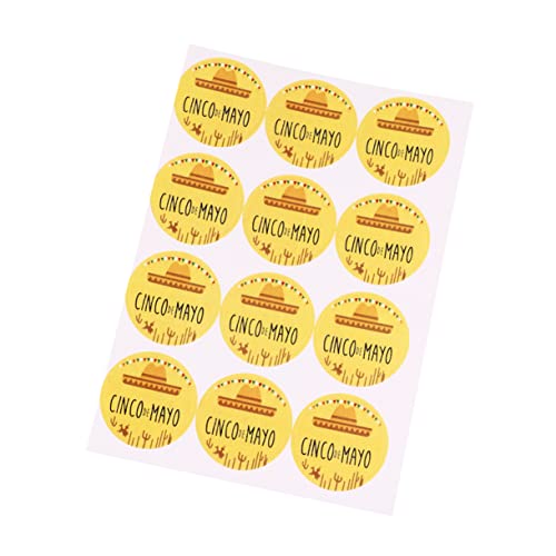 Lurrose 1 Satz Abdichtende Aufkleber Personalisierte Sticker Personalisierte Aufkleber Geschenkanhänger Stickers Dichtungsaufkleber Für Cinco De Mayo Mexiko Siegeletikett Yellow 24blatt Lurrose 1 Satz Abdichtende Aufkleber Personalisierte Sticker Personalisierte Aufkleber Geschenkanhänger Stickers Dichtungsaufkleber Für Cinco De Mayo Mexiko Siegeletikett Yellow 24blatt von Lurrose