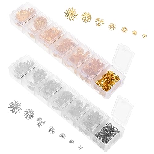 Lurrose 1 Satz Abstandshalter Für Buchsenkappen Perlen Für Schmuckhersteller Deckel Klein Herstellung Schüttgut Aufbewahrungsdose Storage Boxes Perlenfunde Perlenkappen Legierung 2boxen von Lurrose