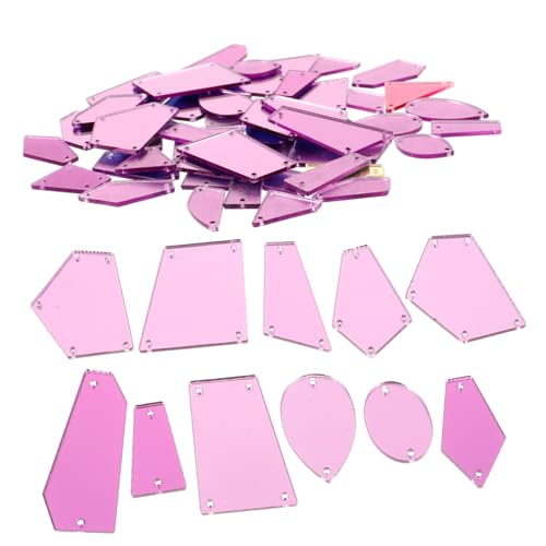 Lurrose 1 Satz Acryl Spiegel Strasssteine Zum Aufnähen Dekorative Materialien Für Diy Kleidung Und Accessoires Für Bastelprojekte Und Besondere Anlässe 50 Stück von Lurrose