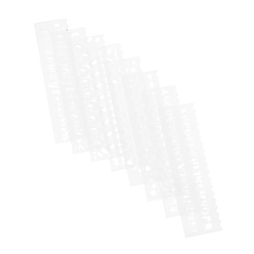 Lurrose 1 Satz Alphabet-Malvorlage Holzmalschablonen Vorlagen zum Bemalen von Holz Buchstaben- und Zahlenschablonen Kunsthandwerk Schablonen plastische Kunstschablonen pp Weiß von Lurrose