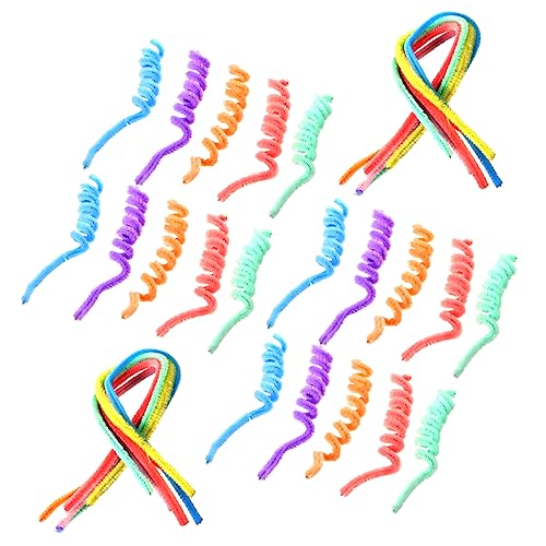 Lurrose 1 Satz Basteln Für Die Schule De Geschke The School Stengel Regenbogen-chenille-stiele Bastelset Zubehör Plüschstäbchen Basteln Flexible Stange Polyester 100 Stück von Lurrose