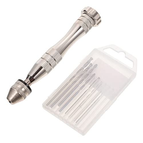 Lurrose 1 Satz Bohr- und Schnitzwerkzeuge Schlüssel Loch Schlagbohrer Puncher Mini-Handbohrer Handwerkzeugbohrer Kleine Bastelbohrer Aluminiumlegierung Silver von Lurrose