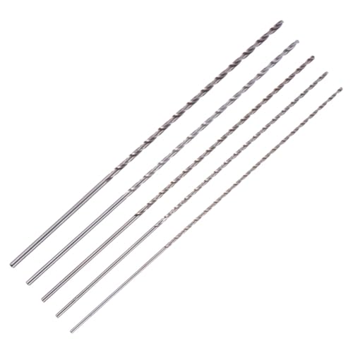 Lurrose 1 Satz Bohrer-set Hartmetall Extra Lange Bohrer Breites Bohrer Großer Bohrer Schlangenbohrer Hochgeschwindigkeitsstahl Silver 5 Stück von Lurrose