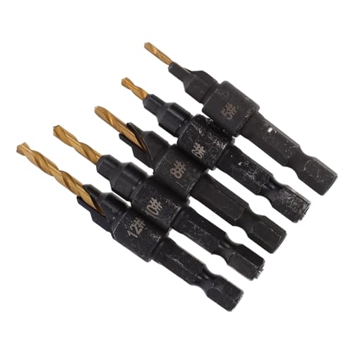Lurrose 1 Satz Bohrset Bohrer Bohrer Bausatz Bohrerwerkzeug für die Holzbearbeitung Splitterbohrer Drill -Kit Bohrbit für Protokolle Holzbearbeitungsbohrer Bohrer Holz Stahl Golden von Lurrose