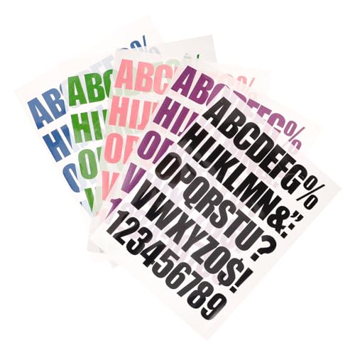 Lurrose 1 Satz Bügelbuchstaben Farbige Buchstaben Und Zahlen Patches Zum Aufbügeln Für Kleidung Taschen Und Bastelprojekte Für Diy Dekorationen Und Kreative Designs 5blätter von Lurrose