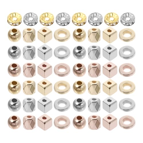 Lurrose 1 Satz Ccb Spacer Perlen für Diy Schmuckherstellung Geometrische und Runde Perlen für Armbänder und für Basteln und Handarbeiten von Lurrose