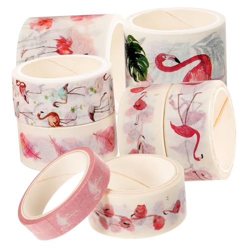 Lurrose 1 Satz Dekorativ Dekoration Mit Papierband Schüttgut Blumen- Geburtstag Dünnes Washi-tape Geschenkband Bastelband Für Scrapbooking Washi -bänder Japanisches Papier Rosa 10 Rollen von Lurrose