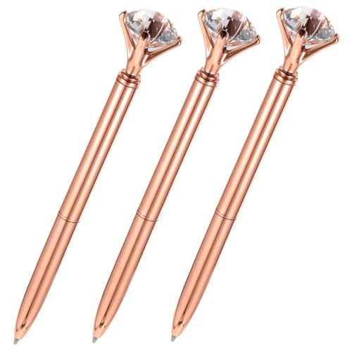 Lurrose 1 Satz Diamant-kugelschreiber Schreibtisch Haushaltsspaßstift Schreibstifte Für Das Büro Signaturstift Diamantstifte Schreibstift Für Offizier Hausbedarf Bürobedarf Metall 3 Stück von Lurrose