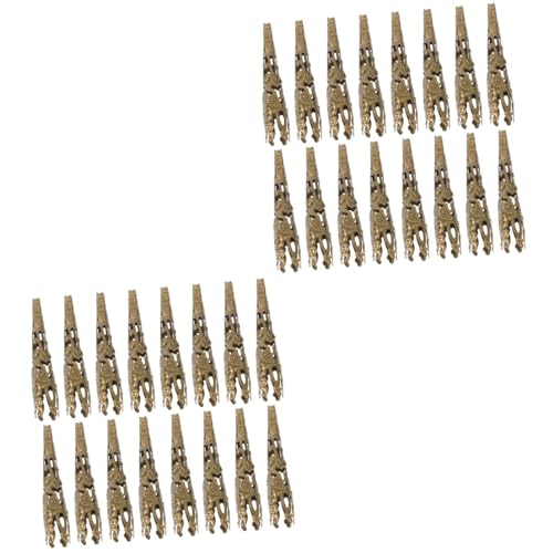 Lurrose 1 Satz Diy Halskette Perlenkappen Schmuck Herstellung Klein Schließungen Perle Endkappe Crimpen Perlen Kappen Perlenendkappen Halskette, Die Perlenkappen Herstellt Metall 120 Stück von Lurrose