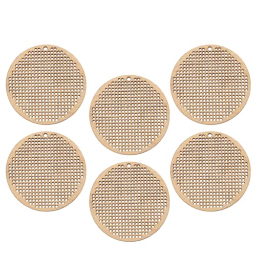 Lurrose 1 Satz Diy Holz Kreuzstich Chips Runde Anhänger Für Schmuck Buchzeichen Glatte Oberfläche Für Kreative Bastelprojekte 6 Stück von Lurrose