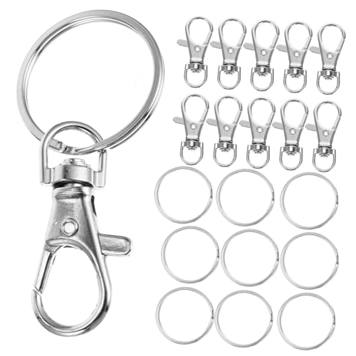 Lurrose 1 Satz Drehbare Schlüsselring Haken Karabiner Ringe Robuste Schlüsselanhänger Clips für Taschen Rucksäcke und Diy Projekte Leicht Langlebig und Vielseitig Einsetzbar von Lurrose