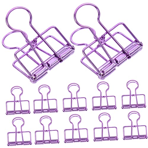 Lurrose 1 Satz Elliot-ordner Post Falten Konferenz Dokumentieren Bindemittel Whiteboard-magnete Kabelclips Beschichtete Büroklammern Klemmbretter Große Zu Metall Violett 10 Stück von Lurrose